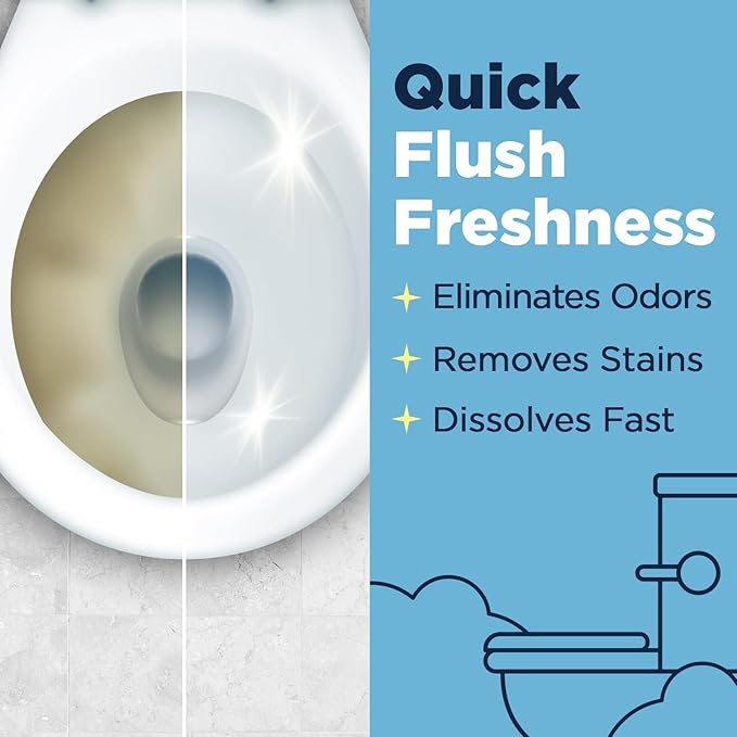 Nature Clean Natural Toilet Bowl Cleaners Strips 6 x 45 count, Plastic-Free Packaging, Refresh Toilets & Bathroom. No Splash