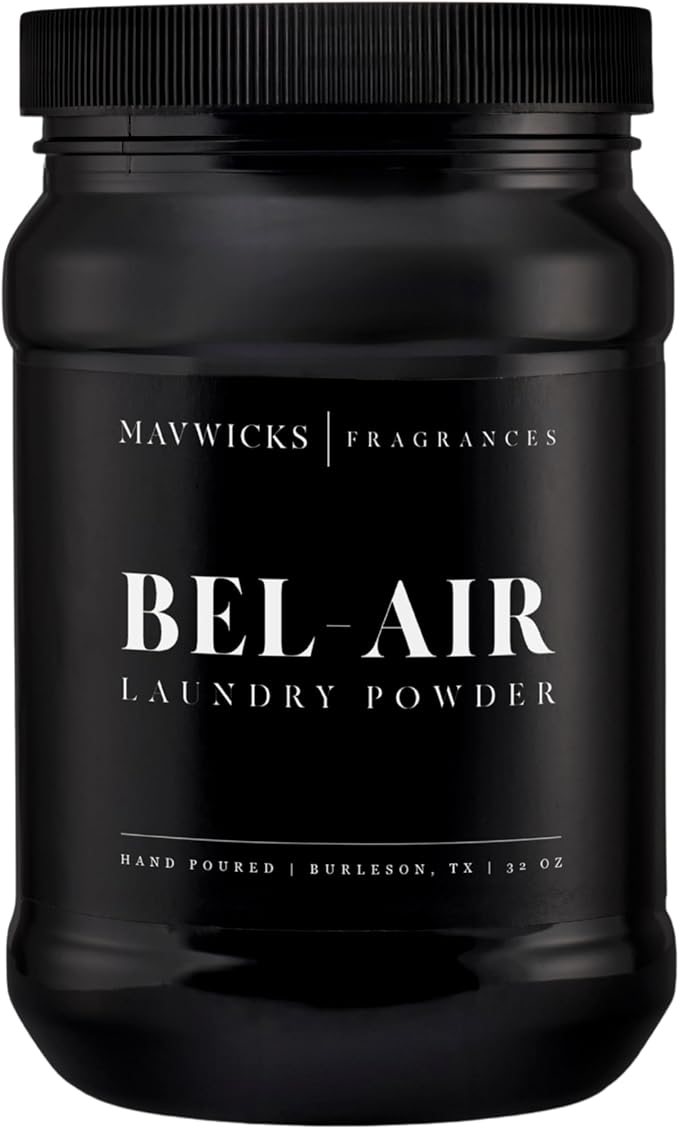 Luxury Laundry Detergent Powder (Bel-Aire) 32 Oz – Concentrated for Tough Stains and Odors, For All Washing machine types – Gentle on Fabrics