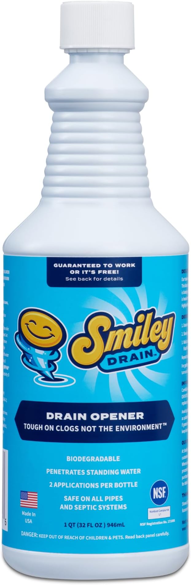 Ultra Concentrated & Super Fast Drain Opener | Safe, Made By Licensed Plumber | Clears Clogs in 10 Minutes | Odorless, Biodegradable, and Eco-Friendly | Prevents Future Clogs