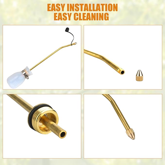 Powder Duster, Powder Nozzle Hand Duster, Powder Applicator with Long Copper Tubing, and Garden Applicator for Indoor and Outdoor Multipurpose