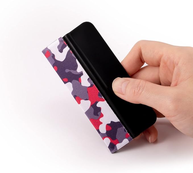 FOSHIO Micro Fiber Felt for Squeegee Edge Wrapping 2 Meters Length - Camouflage Felt to Cover The Edges of Hard Card Squeegees