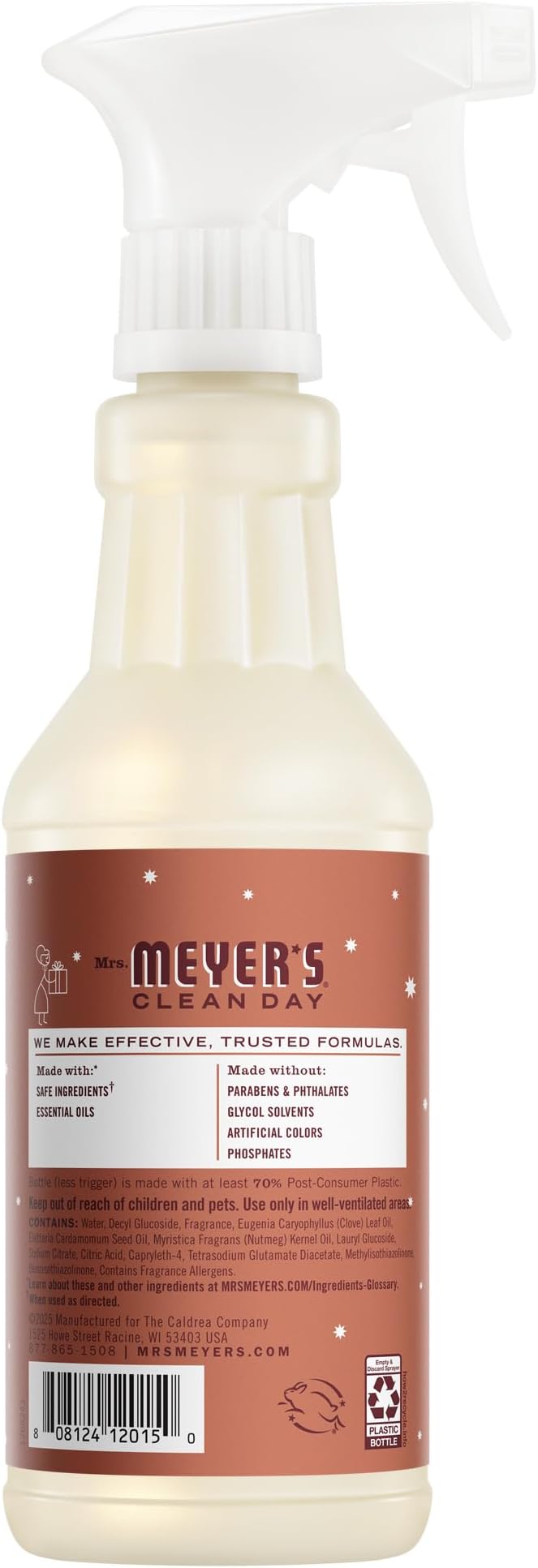 MRS. MEYER'S CLEAN DAY Multi-Surface Everyday Cleaner, Gingerbread Scent, 16 Fl Oz Bottle