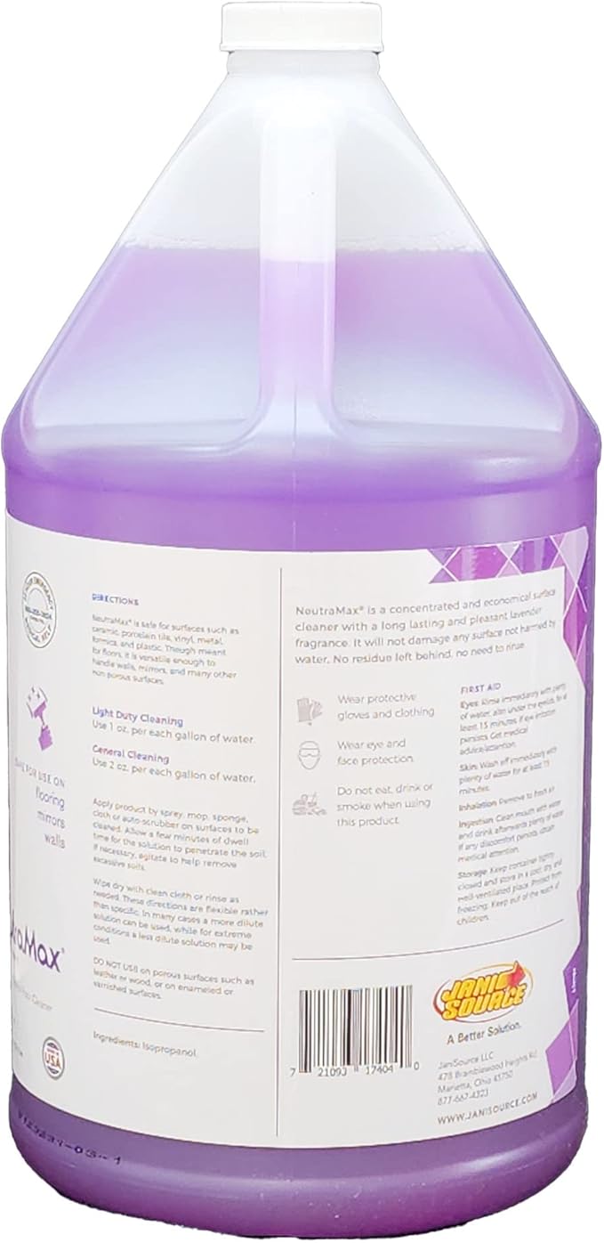 Neutramax Lavender Scented Concentrated Neutral Floor Cleaner, Gallon (Case of 4)