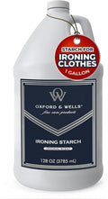 Oxford & Wells Premium Wrinkle Releaser Spray Starch - Ironing Spray, Original Scent, Non-Aerosol Fabric Care - Non-Flaking, Non-Streaking, Gentle on Fabrics - Wrinkle Spray for Clothes - 128 Ounce