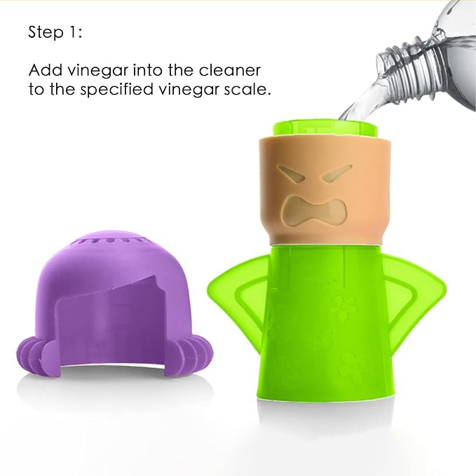 Angry Mom Microwave Oven Cleaner Tool, Angry Mama Microwave Steam Cleaner, Cleaning with Vinegar and Water, Cleaner for Microwave Oven Kitchen Office Chemical Free, Steams From Head