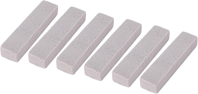 WALFRONT 6PCS Pool Pumice Stone Toilet Bowl Cleaner & Hard Water Remover PVC Scouring Sticks for Bathtub Shower Tile Kitchen Sink Swimming Pool Grates (S 10x25cm)