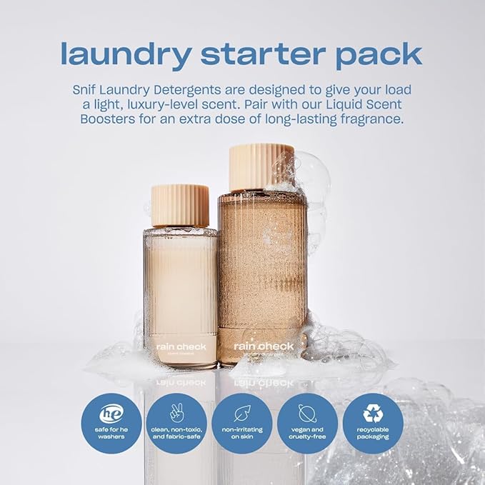 Snif Rain Check 16oz Laundry Detergent and 8.5oz Scent Booster Starter Pack