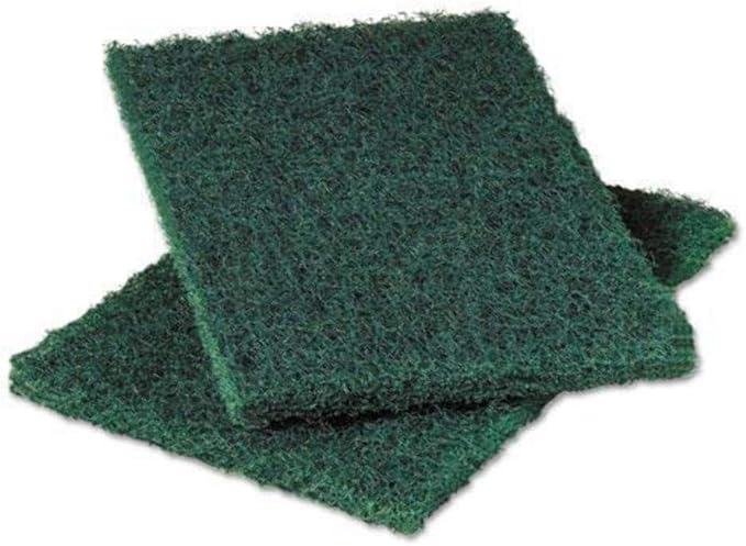 3M™ Scotch-Brite 86CC Heavy-Duty Scouring Pads, 6" x 9", Green, Pack of 10 Pads