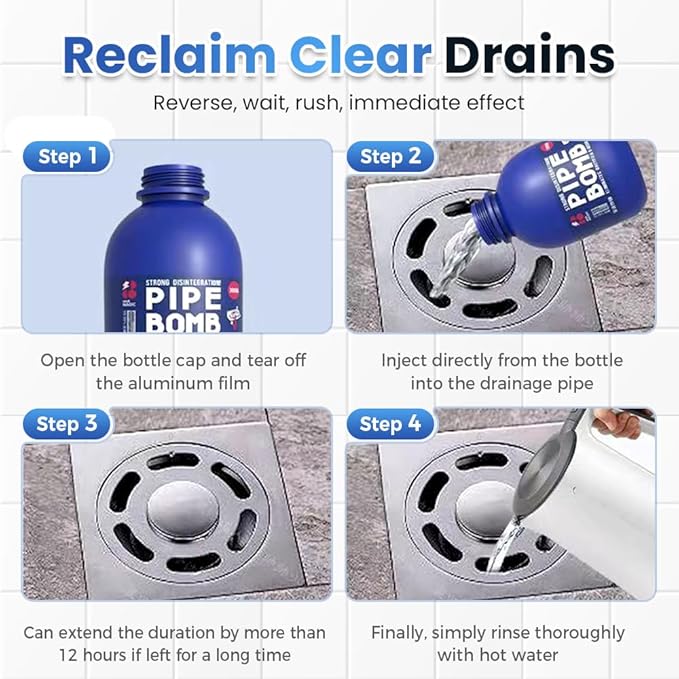 Drain Clog Remover Powerful Unclogging Sink Hair Cleaner for Kitchen, Shower Pipes and Drains (one size 2-2)