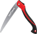 FLORA GUARD Folding Hand Saw, 10-Inch Folding Pruning Camping Heavy Duty Saw with Multi-Level Razer Teeth for Tree Trimming, Wood Cutting, Gardening Tools (Red-10")