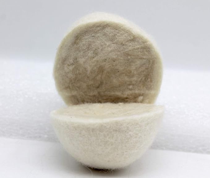 Wooland Wholesale Bulk Laundry XL Premium Wool Dryer Balls - 100% New Zealand Organic Wool Natural Fabric Softener for Sensitive Skin, Babies (50 Count)