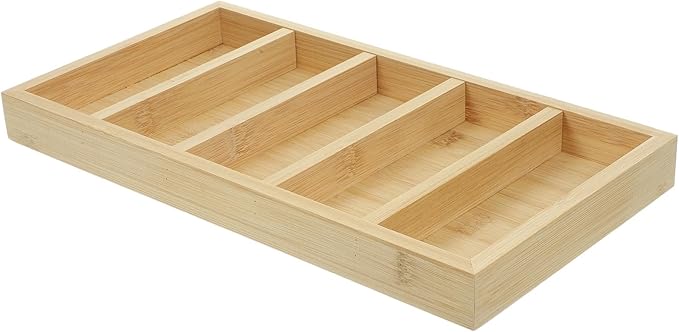 BESTonZON Sunglasses Organizer Tray with 5 Compartments, Eyeglass Storage Holder for Desktop, Sunglass Display Case for Home and Office