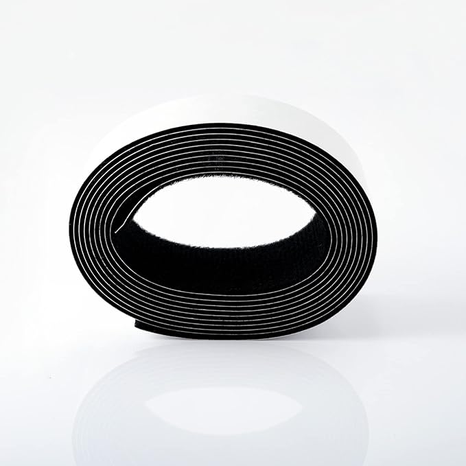 FOSHIO Micro Fiber Felt for Squeegee Edge Wrapping 2 Meters Length - Black Felt to Cover The Edges of Hard Card Squeegees