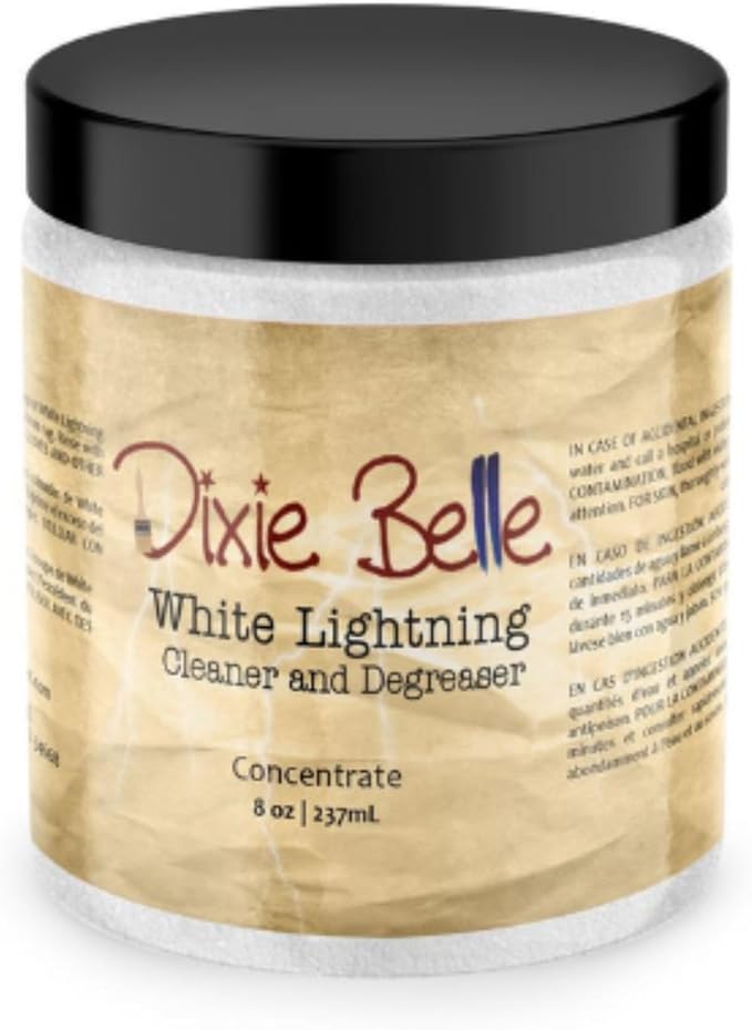 Dixie Belle White Lightning Cleaner - Painting Prep Product - 8oz Cleaning Concentrate - Use Prior to DIY Painting - Multi-Surface