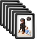 5x7 Picture Frame, Clear Acrylic Photo Frame with White Mat for 4x6 Photos, One-Piece Shatterproof Tool-Free Design, UV-Resistant Waterproof Tabletop Frame for Home Office Decor with 10-Year Warranty