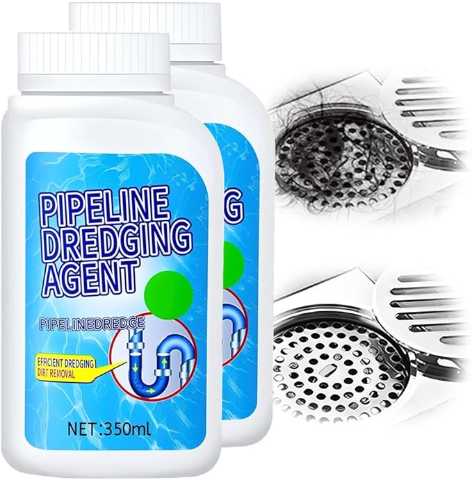 Pipeline Dredging Agent, 2025 New Powerful Powerful Pipe Dredging Agent for Bathroom Kitchen Sink And Drain Cleaner (2PCS)