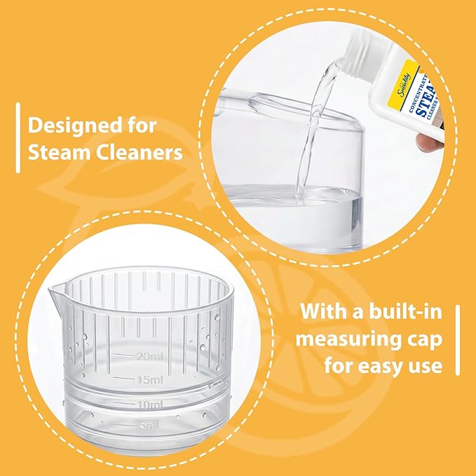 Snowlily 20X Concentrated Multi-Surface Steam Mop Solution for All Steam Mops & Machines – Cleans Floors, Curtains, Carpets & Fabrics, Fresh Floral Scent, 16.9 fl oz (Orange)