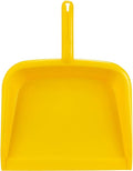 SPARTA Large Handheld Dustpan with Hanging Hole, Heavy-Duty Plastic Dustpan with Wide Lip for Countertops and Surfaces, Plastic, 10 Inches, Yellow