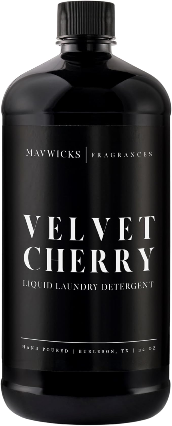 Laundry Liquid Detergent (Velvet Cherry) - 32 Oz Laundry Perfume Bottle for Men & Women, Stain & Odor Remover, Deep Clean, Long-Lasting Fragrance and Freshness for All Fabrics