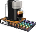 Sedegn Coffee Pod Holder Drawer Organizer Vertuo Capsules Storage Organizer with Sliding Drawer Compatible For Nespresso Vertuo Pods, Holds up to 56 Small or 28 Big Vertuo Pods Rustic Brown