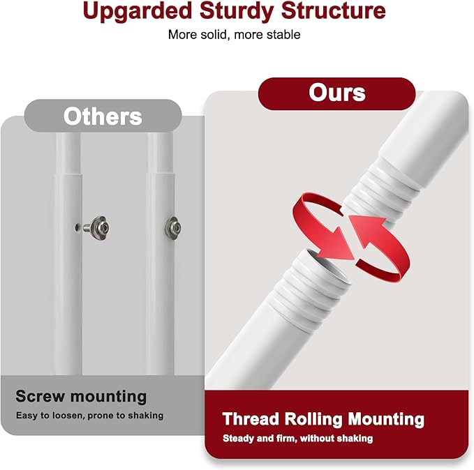 SLEEPING LAMB Heavy Duty Clothing Racks for Hanging Clothes, Small Rolling Clothes Rack with Wheels, Sturdy Garment Wardrobe Rack for Bedroom, Laundry Room, White