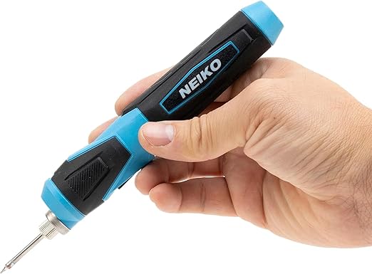 NEIKO 40421A Wireless Soldering Kit, Mini USB Rechargeable Solder Iron Pen, Rapid Heat 356-750°F (180-400°C) Electrical Soldering Kit, LED, 4V Lithium-Ion Battery, Cordless Soldering Iron Kit