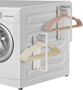 Magnetic Hanger Holder for Laundry Room, Strong Magnetic Hanger Storage Organizer for Dryer/Washing Machine Capacity Upgrade Holds up to 80 Metal Hanger White 2Pack