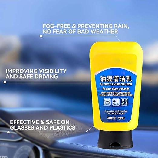 Oil Film Cleaning Emulsion, Quick Effect Oil Cleaning Emulsion - Car Window Glass Coating Remover