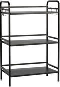 HDANI Storage Shelves, 3-Tier Metal Storage Rack with Shelf,Shelf Organizer,Garage Standing Shelving Unit for Laundry,Bathroom,Kitchen,Pantry, Closet,23.6''W X 13.8''D X 36.2 H'',Black