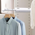 Supforce 14" Valet Rod for Closet Pull Out, Retractable Slide Out Valet Rod Closet Organization, Aluminum Valet Clothing Hanger Rods Perfect for Suits, Dresses & Freshly Pressed Clothes, White