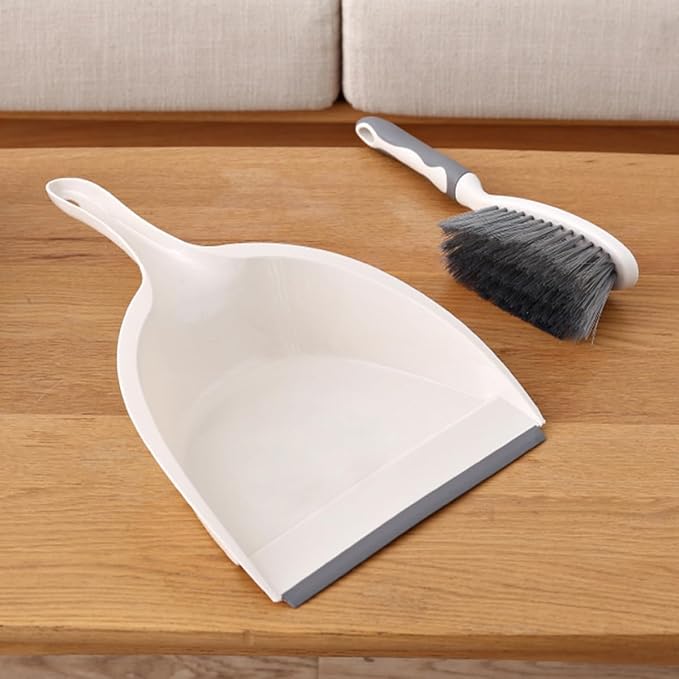 Mini Handheld Broom and Dustpan Set, Portable Cleaning Accessory for Desktop Use, 2pcs Compact Household Sweeping Kit for Office and Home