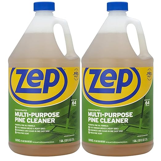Zep Concentrated Multi-Purpose Pine Cleaner - 128 oz (Pack of 2) ZUMPP128 - Multi-Purpose Cleaner for Professional, Commercial and Household Use, From the Bathroom to Kitchens and Dining Rooms