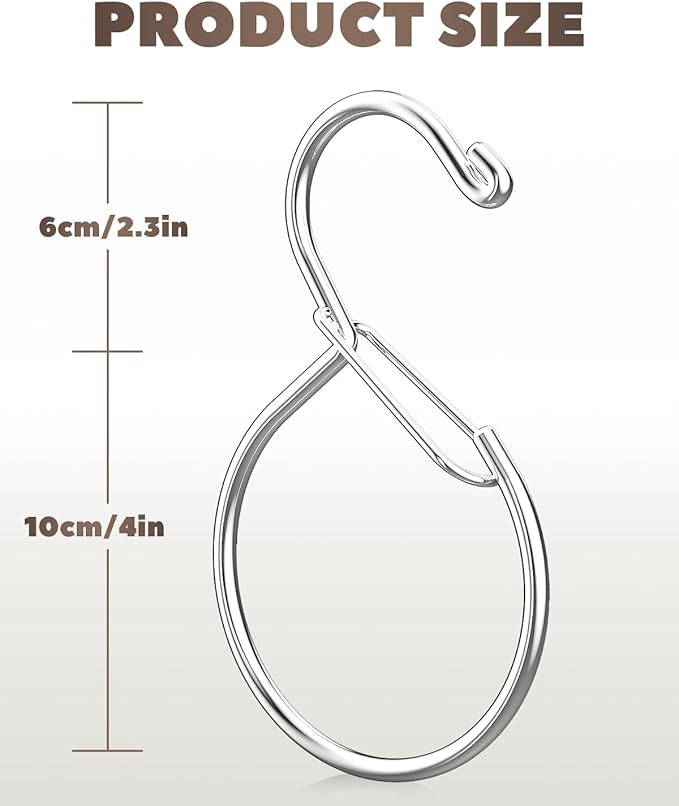 Supforce 6 Pack Belt Hanger, Tie Hanger & Belt Organizer, Waterproof Belt Hanger for Closet, Ties, Scarves, Bags & Accessories, Keeps Closet Neat & Organized, Silver