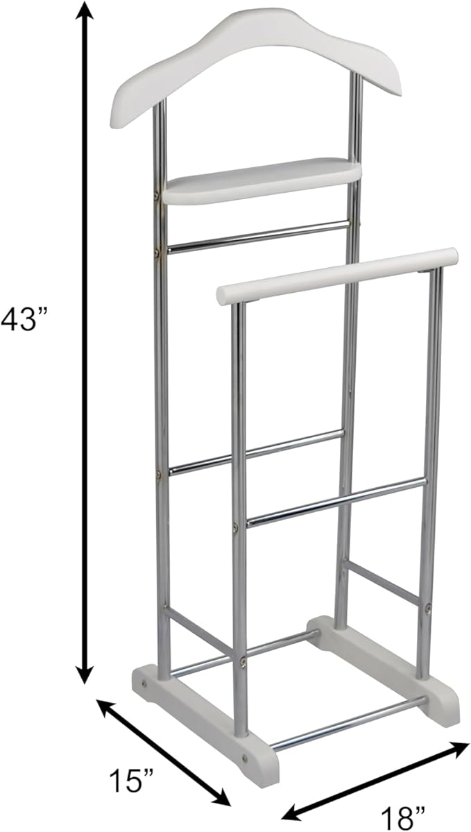 Proman Products VL17027 Fuji Twin Valet, 40" Height, White