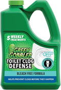 Green Gobbler Toilet Clog Defense - Coats Pipes to PREVENT Toilet Clogs and Improves Flush Performance - Safe for Septic - Great for Old Plumbing, Low & Slow Flow Toilets, 5 Treatments, 60 oz
