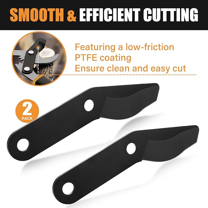 Steel Lopper Replacement Blade for Fiskars 32 Inch Bypass Lopper, 2 PCS Large Pruner Blades for Branch Cutting Gardening Tools, Black