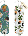 2 Pcs Cute Cat Plastic Bag Holder, Floral Plastic Storage bag Holders for Grocery Bags, Washable Large Grocery Bags Storage Dispenser for Home Kitchen Pantry Decor, Cat Lover Gifts for Women