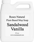 Sandalwood Vanilla Plant-Based Floor Cleaner Mop Soap – 32 oz | Streak-Free, Highly Scented, Concentrated Mop Solution for Tile, Vinyl, Hardwood & Sealed Floors | Non-Toxic, Eco-Friendly, Made in USA
