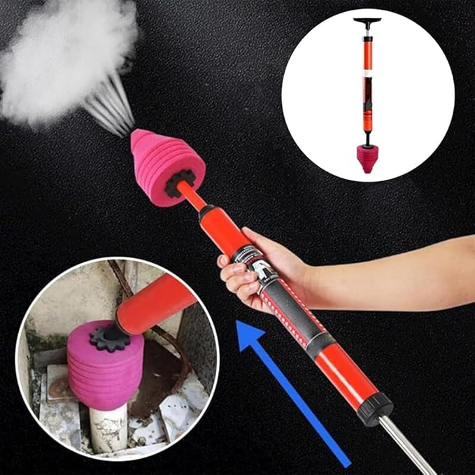Upgraded High Pressure Toilet Unblock One Shot Toilet Pipe Plunger, 2024 New Toilet Unblock a Shot Kit, Air Drain Clog Remover, Toilet Snake Toilet Unclogger, Air Pump Toilet Plunger (1Pc)