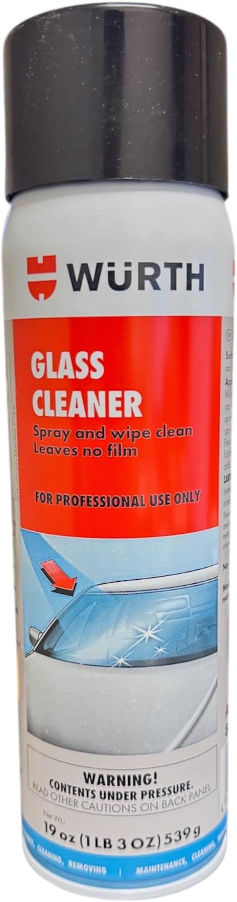 AquaNation Listing For Wurth Glass Cleaner 19oz – Ammonia-Free Streak-Free Foam Spray for Tinted Windows, Mirrors, Windshields, Chrome & More – Fresh Scent, Safe Formula – Pack of 2