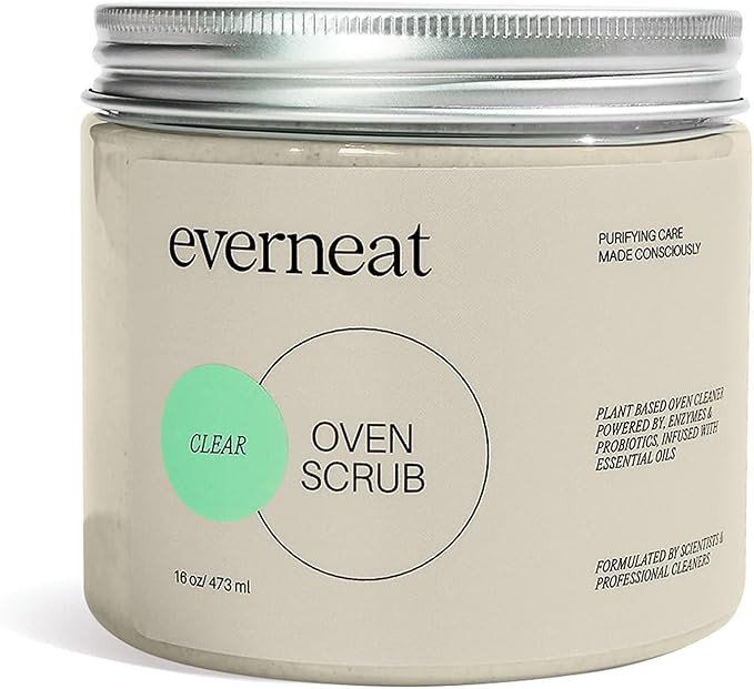 Everneat Oven Scrub – Natural Heavy-Duty Oven Cleaner (16oz) | Fume-Free Degreaser for Racks, Doors & Grates | Non-Toxic, Safe for All Oven Types (Unscented)