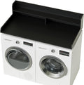 2-Tier Washer Dryer Countertop, Laundry Room Organization and Storage, 27.6" x 54" Wood Laundry Countertop for Washer and Dryer, Black