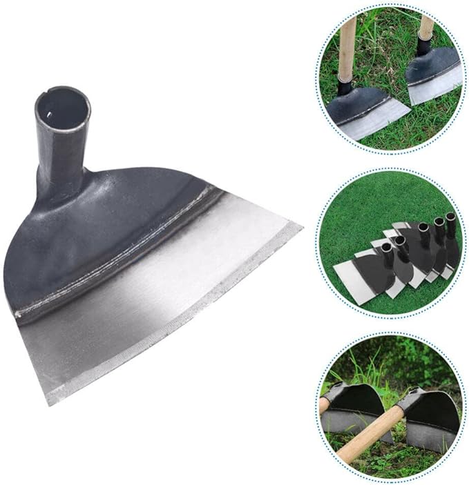 Angoily Replaceable Garden Hoe Head 9.25X5.90 Inch Heavy Duty Steel Weeding Tool Accessory for Soil Loosening Cultivating and Agricultural Use Without Handle