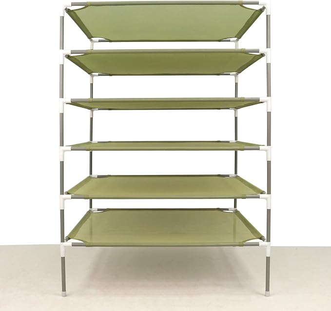 Sweater Drying Rack,6-Layer Flat DryingRack Stackable, Mesh Fabric Clothes Drying Rack Space-Saving Clothes Dryer Rack