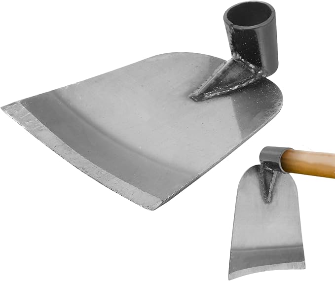 POPETPOP Stainless Steel Gardening Hoe - Handheld Farm Tool for Weeding Digging Soil Loosening and Transplanting - Compact Durable Garden Tool for Home and Outdoor Use