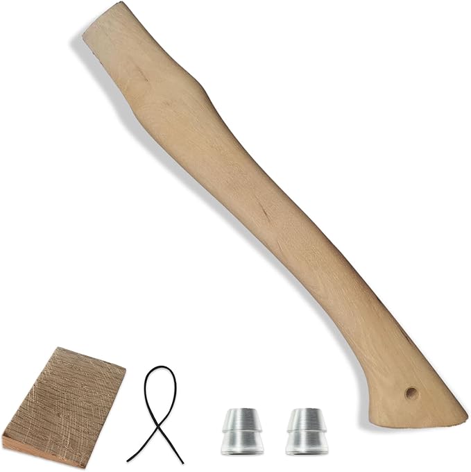 Axe Handle Replacement, 15.75in Hickory Hatchet Handle Replacement for Camping Gardening Axe