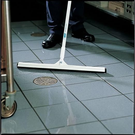 Vikan 77555 Squeegee,Fixed Head,Floor,28",PP/RB,White