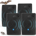 Bat Deterrent Devices,Bat Repellent for Attic,Rechargeable Bird Repellent,Porch & House | Bats Removal Do It Yourself for Indoor & Outdoor | Friendly to Human & Pet (4, Black)