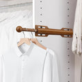 FIRJOY 12" Valet Rod for Closet Pull Out (1 Pack, Wood Grain)
