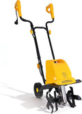 Electric Tiller/Cultivator 4 Steel Tines, Garden Roto Tillers for Gardening, 15Amp 12 Inch Corded Rototiller with Adjustable Wheels